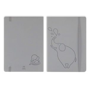 Grey Elephant A5 Soft Touch Cover Banded(Ruled)